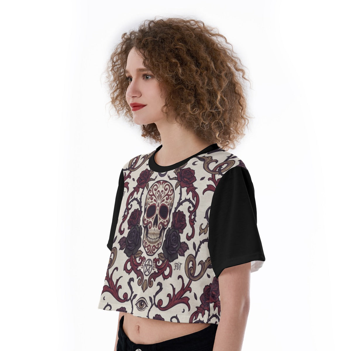 All-Over Print Cropped T-Shirt
