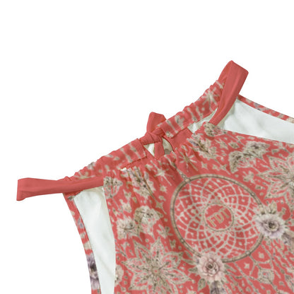 All-Over Print Women's Halter Dress | Rayon