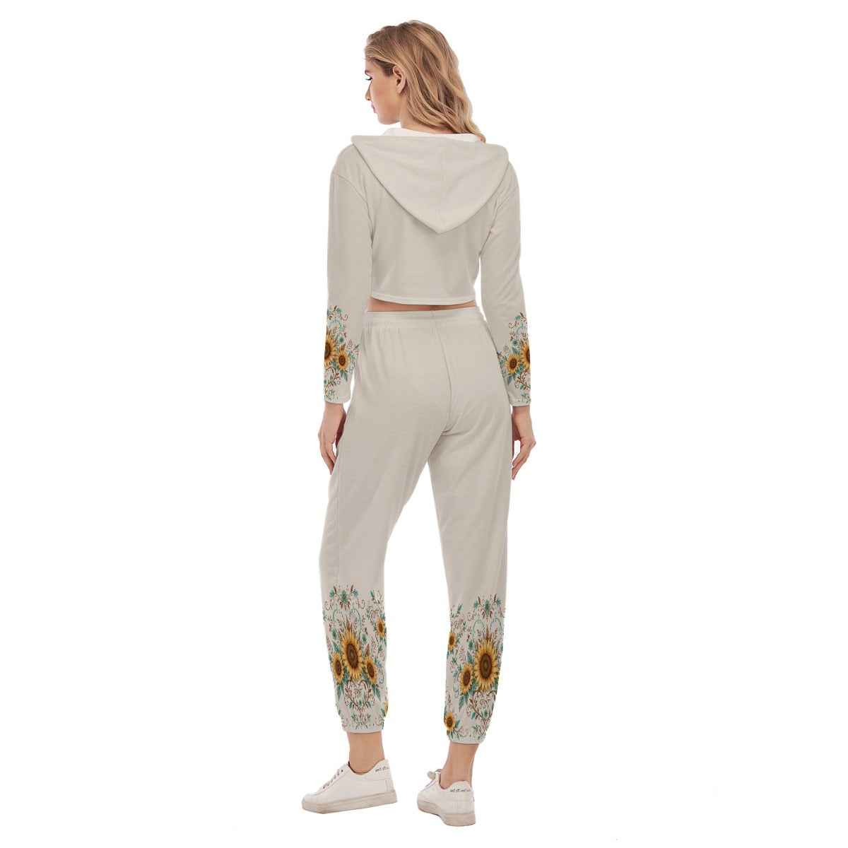 All-Over Print Women's Crop Hoodie Sports Set