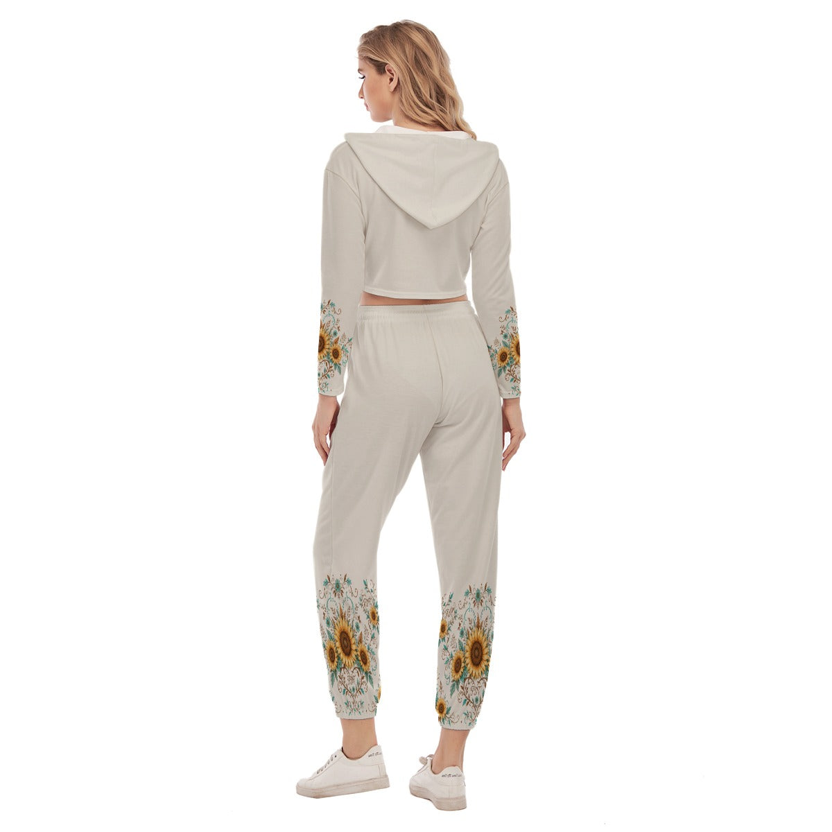 All-Over Print Women's Crop Hoodie Sports Set