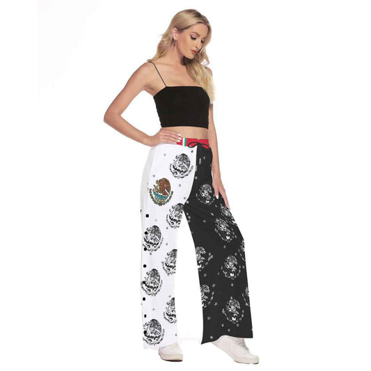 All-Over Print Women's Side Slit Snap Button Trousers