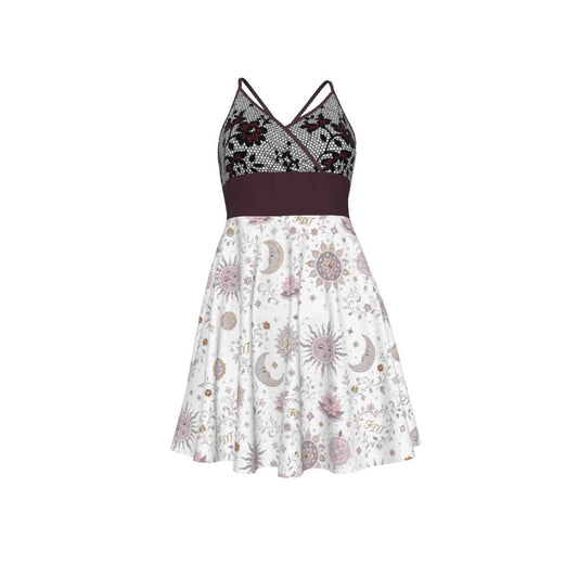 All-Over Print Women‘s Cross Cami Dress