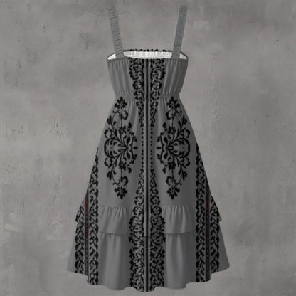 Traditional Mexican Dress All-Over Print Women‘s Ruffle Hem Dress