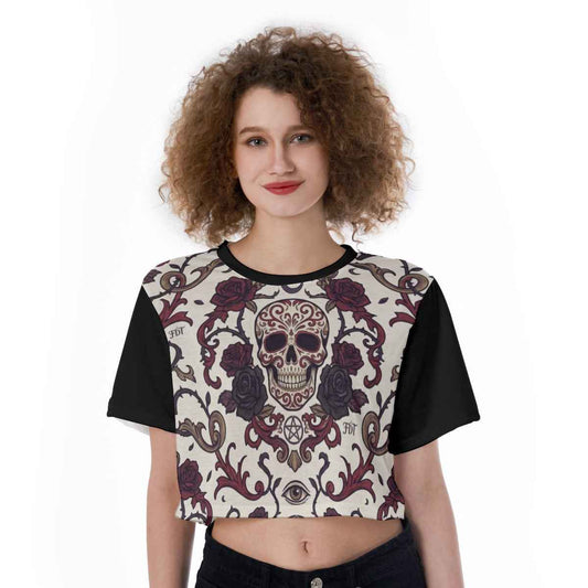 All-Over Print Cropped T-Shirt