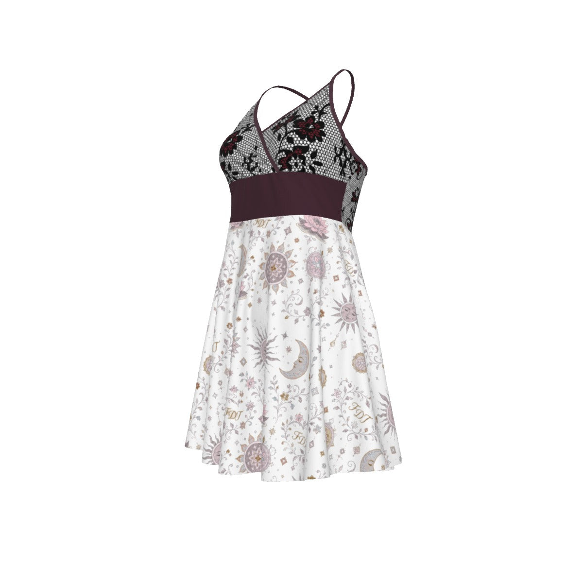All-Over Print Women‘s Cross Cami Dress