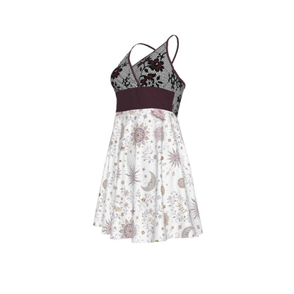 All-Over Print Women‘s Cross Cami Dress