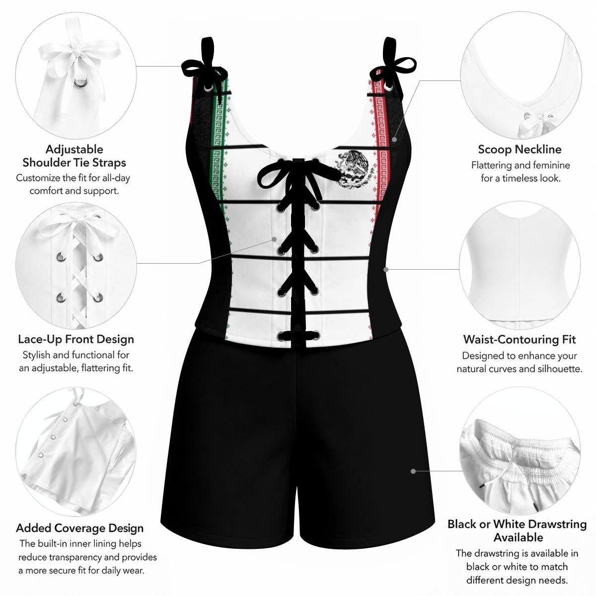 All-Over Print Shapewear Shorts Set