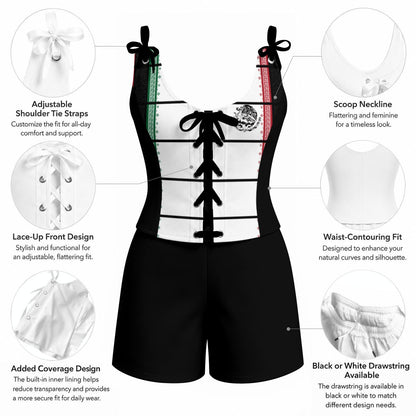 All-Over Print Shapewear Shorts Set