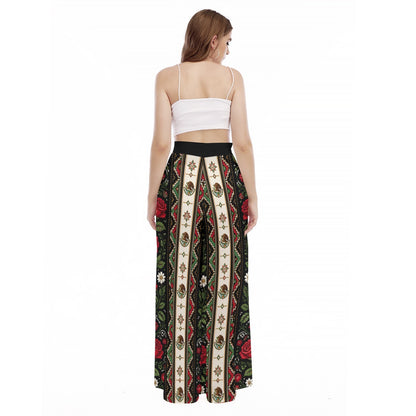 All-Over Print Women's High Waist Wide Leg Trousers