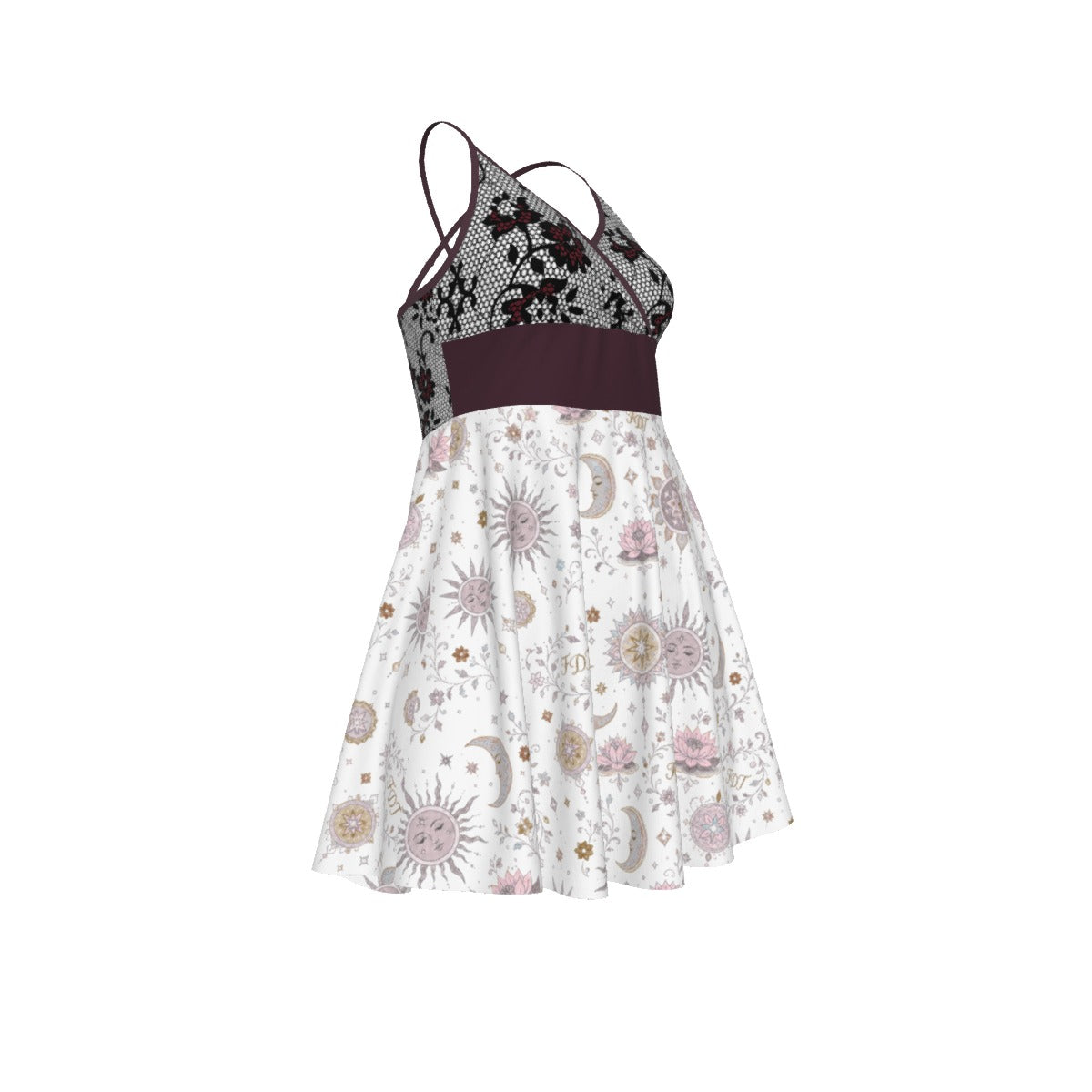 All-Over Print Women‘s Cross Cami Dress