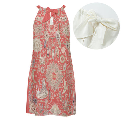 All-Over Print Women's Halter Dress | Rayon