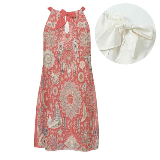 All-Over Print Women's Halter Dress | Rayon