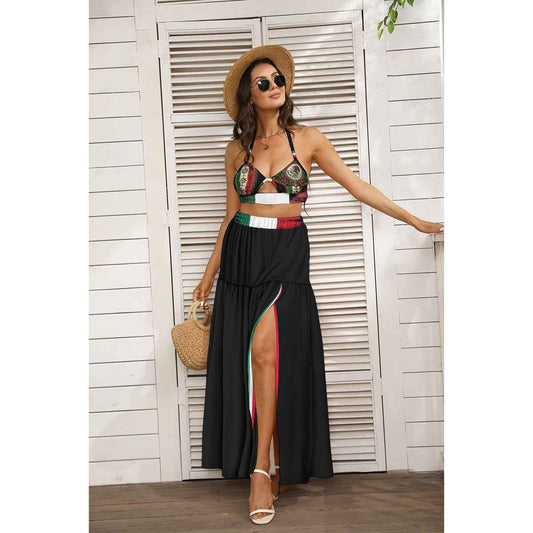 All-Over Print Women's Tie Back Wrap Dress