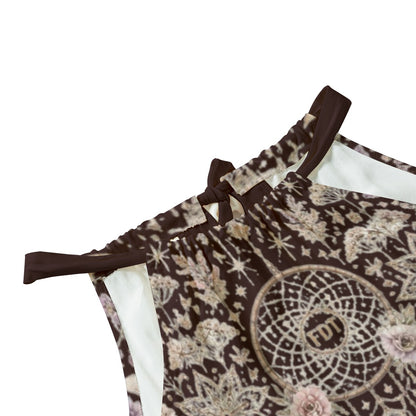 All-Over Print Women's Halter Dress | Rayon