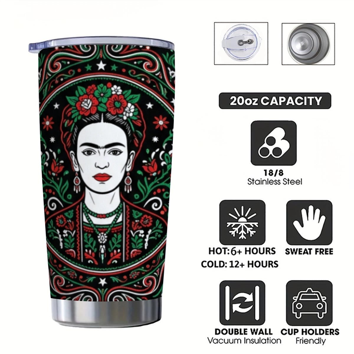 Custom 20OZ Tumbler With Sliding Lid Printed in USA
