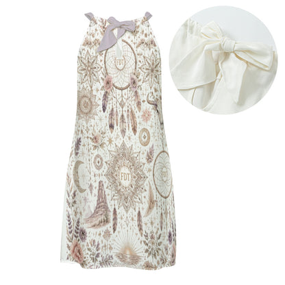 All-Over Print Women's Halter Dress | Rayon