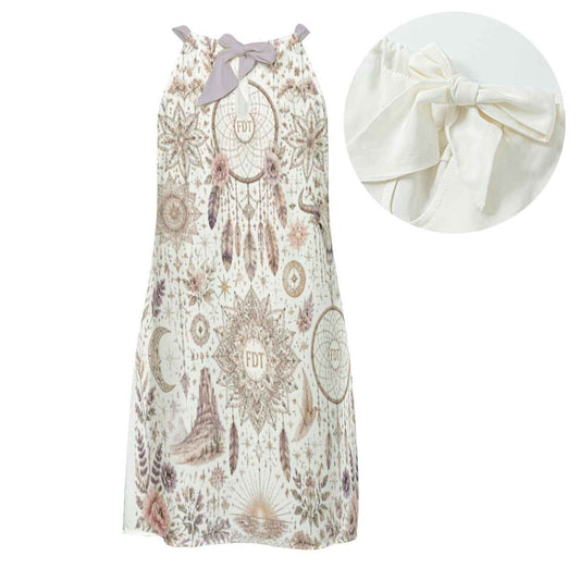 All-Over Print Women's Halter Dress | Rayon