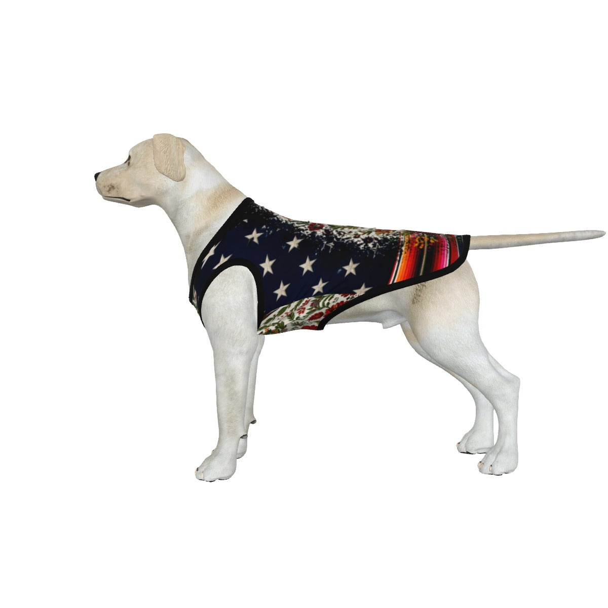 Large Pet Tank Top USA and Mexico Culture Tee