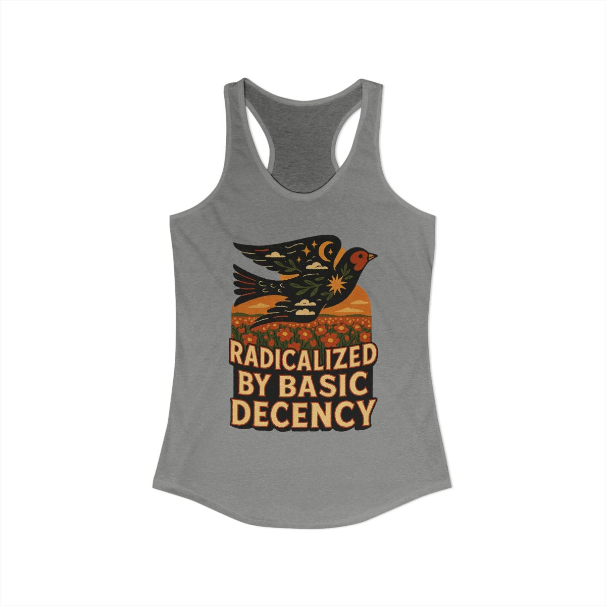 Radicalized By Basic Decency Graphic Tank Top