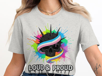 Loud and Proud Skull with Paint Splatter product type