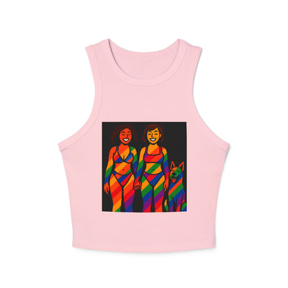 Pride tank top Vibes Women's Racer Tank Top, LGBTQ+ Apparel, Summer Stylish Top, Confidence Boost, Pride Month Fashion, Casual Wear