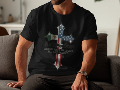 United by Grace American Mexican Cross Tee product