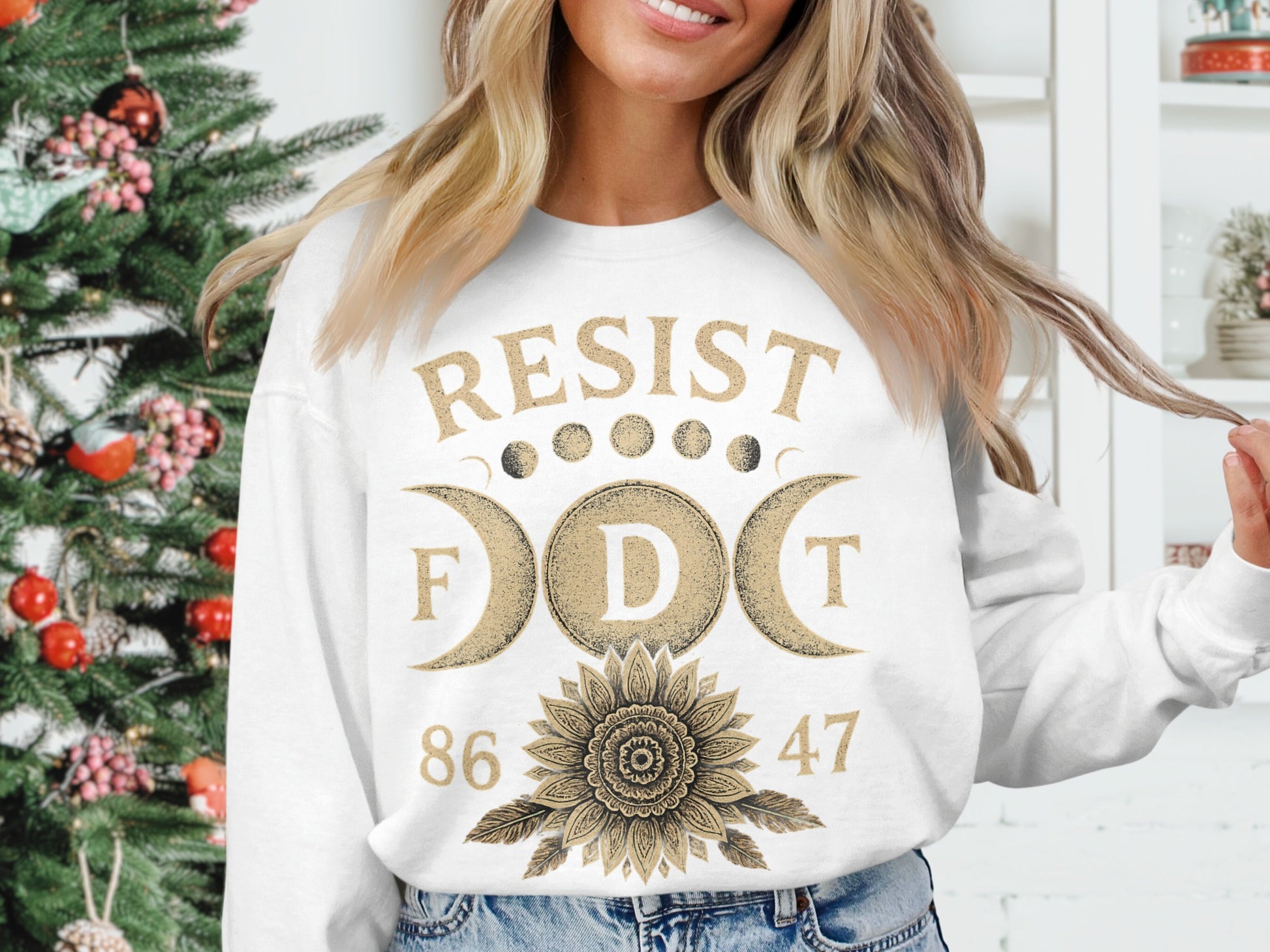 Resist F D T 86 47 Graphic Sweatshirt Crescent Moon product type