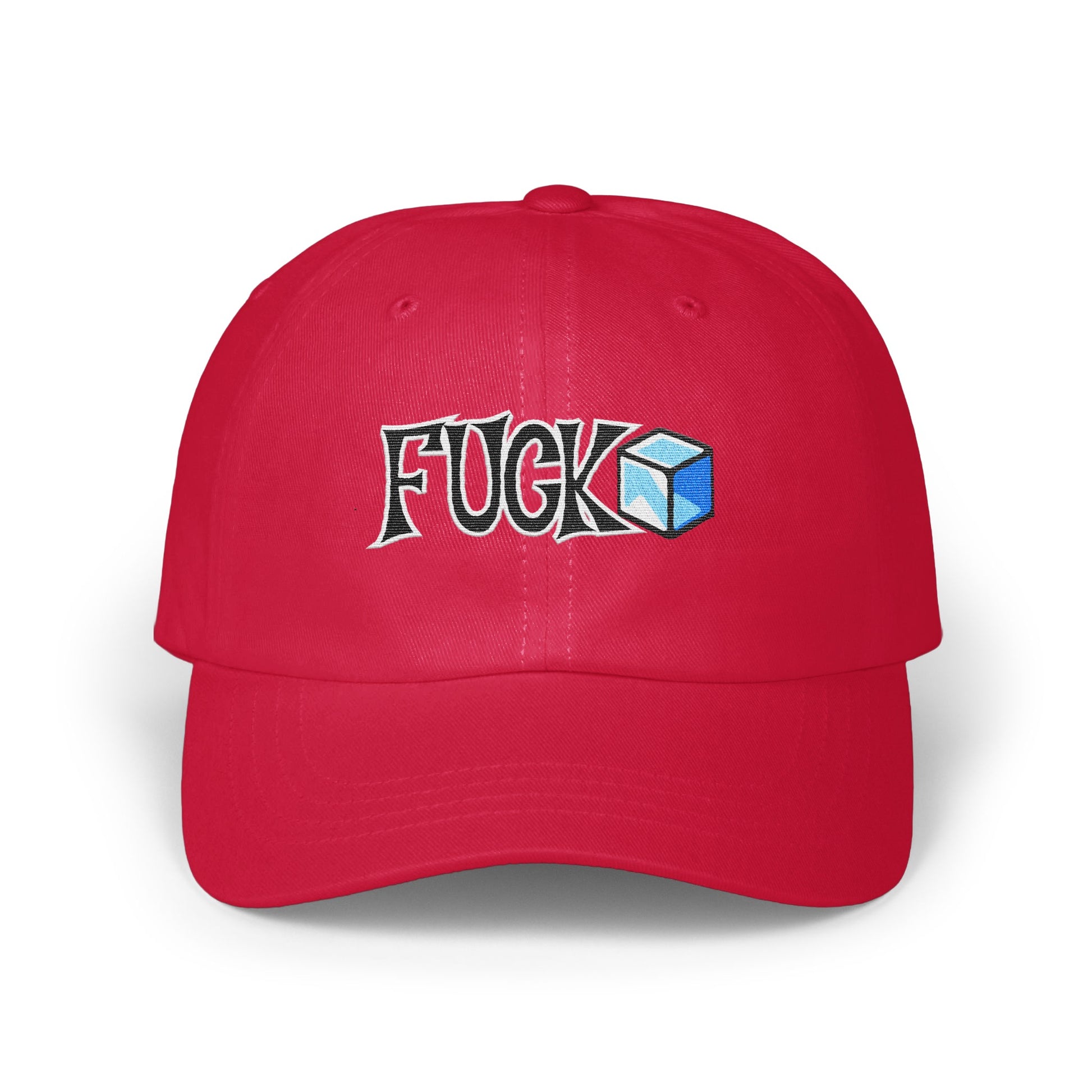 Bold Red Hat with Unique Embroidered Message product type