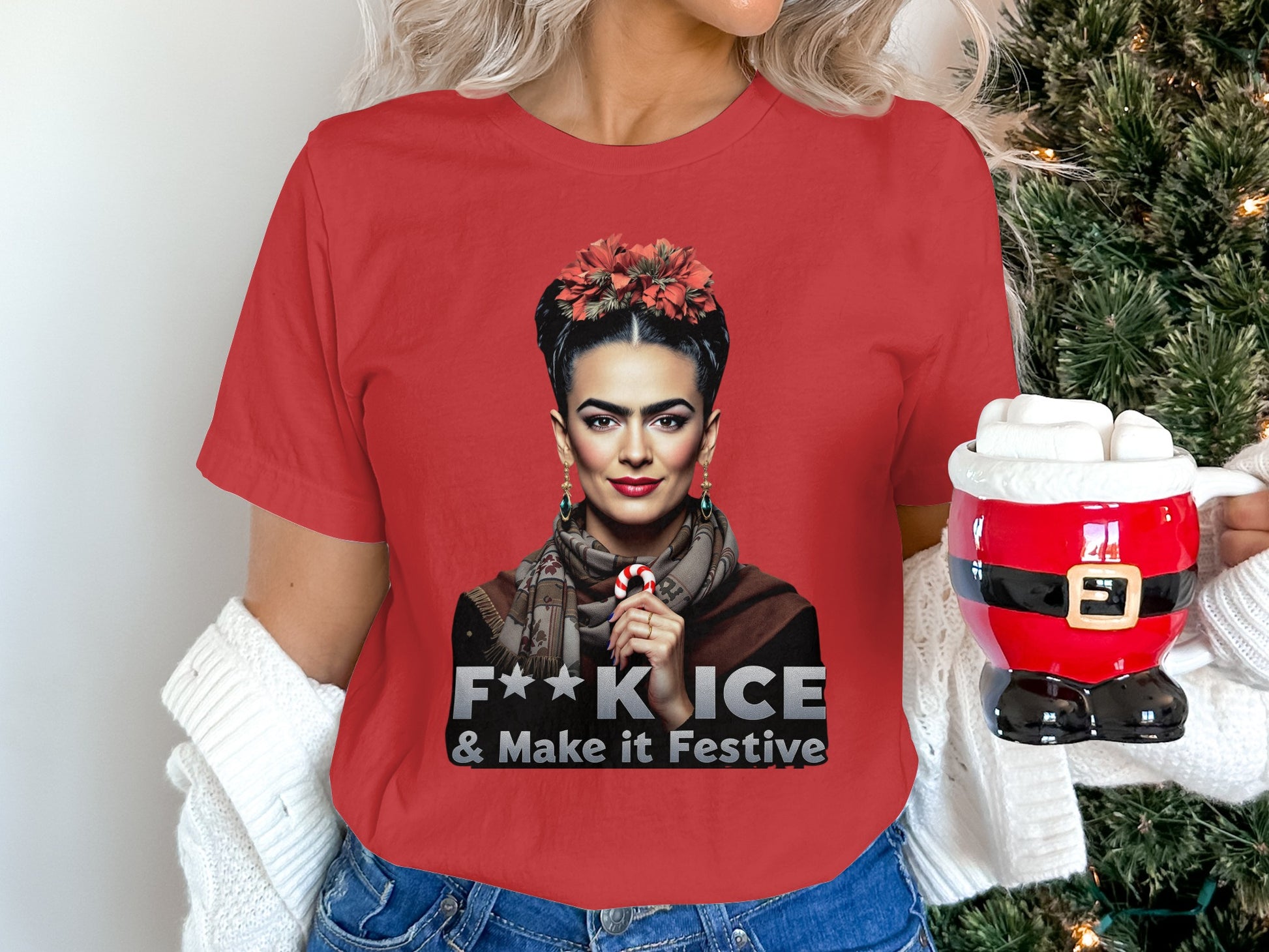 F**K ICE & Make it Festive T-shirt