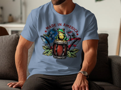 Made in America Frog Drum Graphic T-shirt