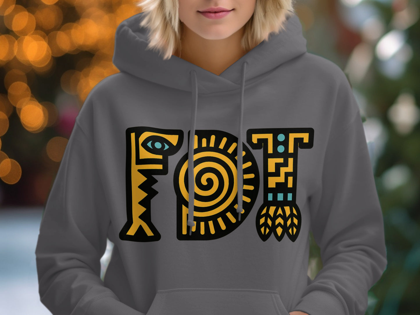 Abstract Art Design Hooded Sweatshirt Product