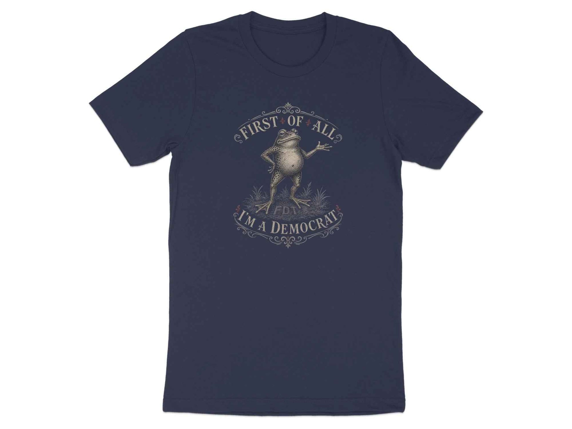 Whimsical Democrat Frog Statement T-Shirt