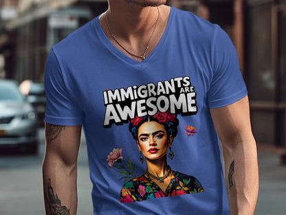 Immigrants Are Awesome Graphic Tee with Iconic Art