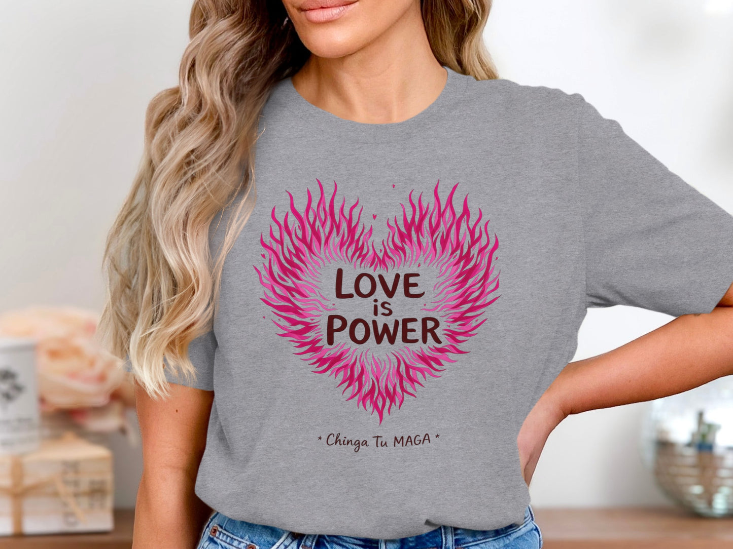 Love is Power Inspirational Graphic T-Shirt