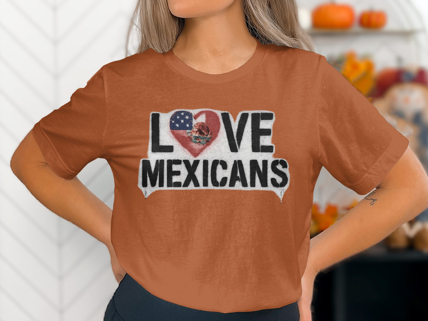 Love Mexicans Heart Design Unisex T-shirt product type