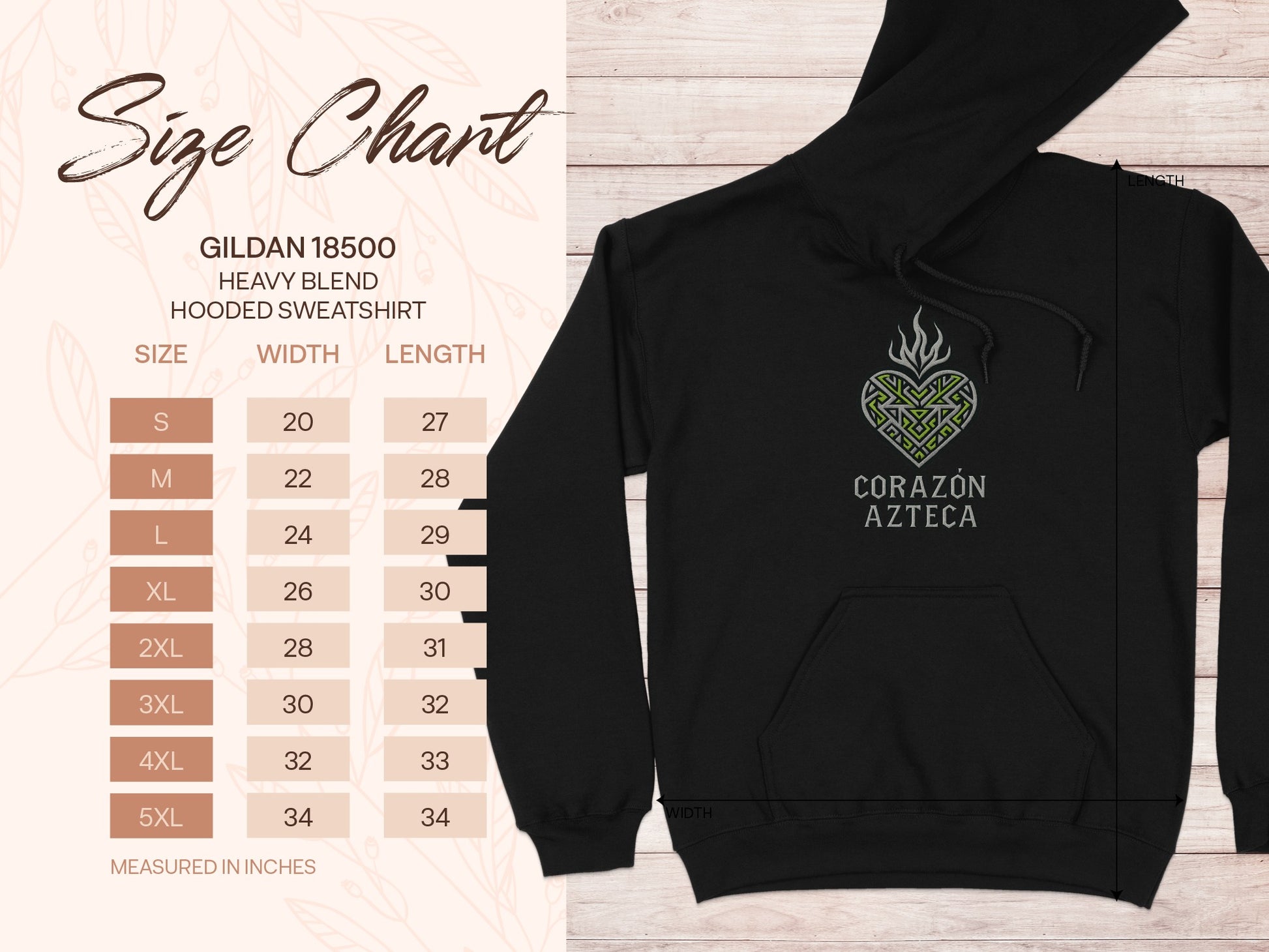 Corazon Azteca Heavy Blend Hooded Sweatshirt product