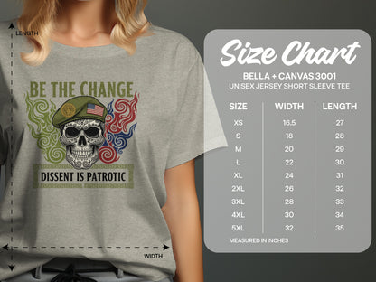 Be The Change Dissent Is Patriotic Short Sleeve Tee