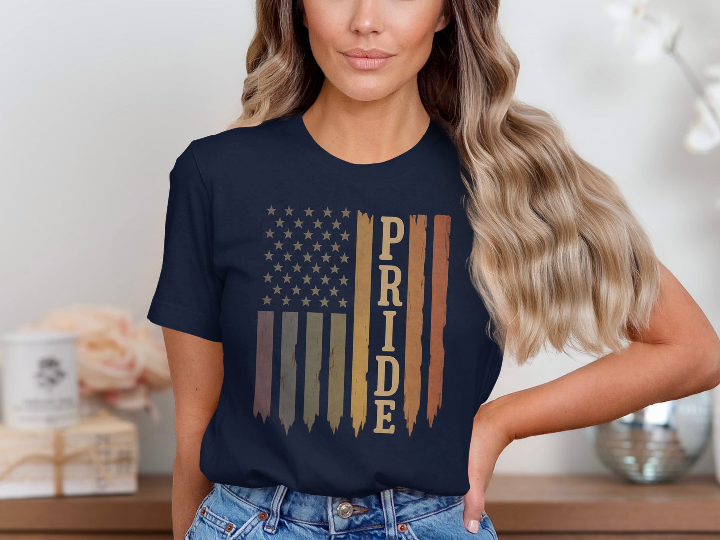 Pride American Flag Graphic Tee Shirt product