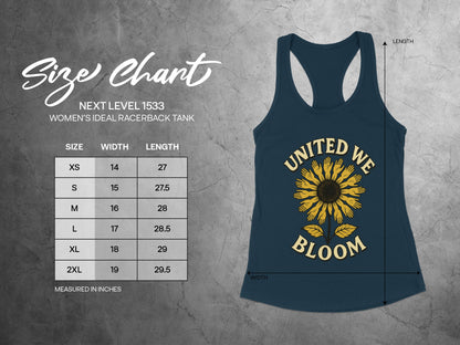 United We Bloom Women's Ideal Racerback TankTop