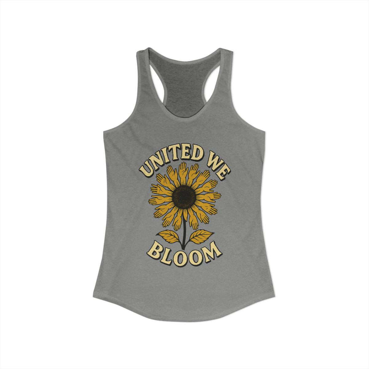 United We Bloom Sunflower Graphic Tank Top