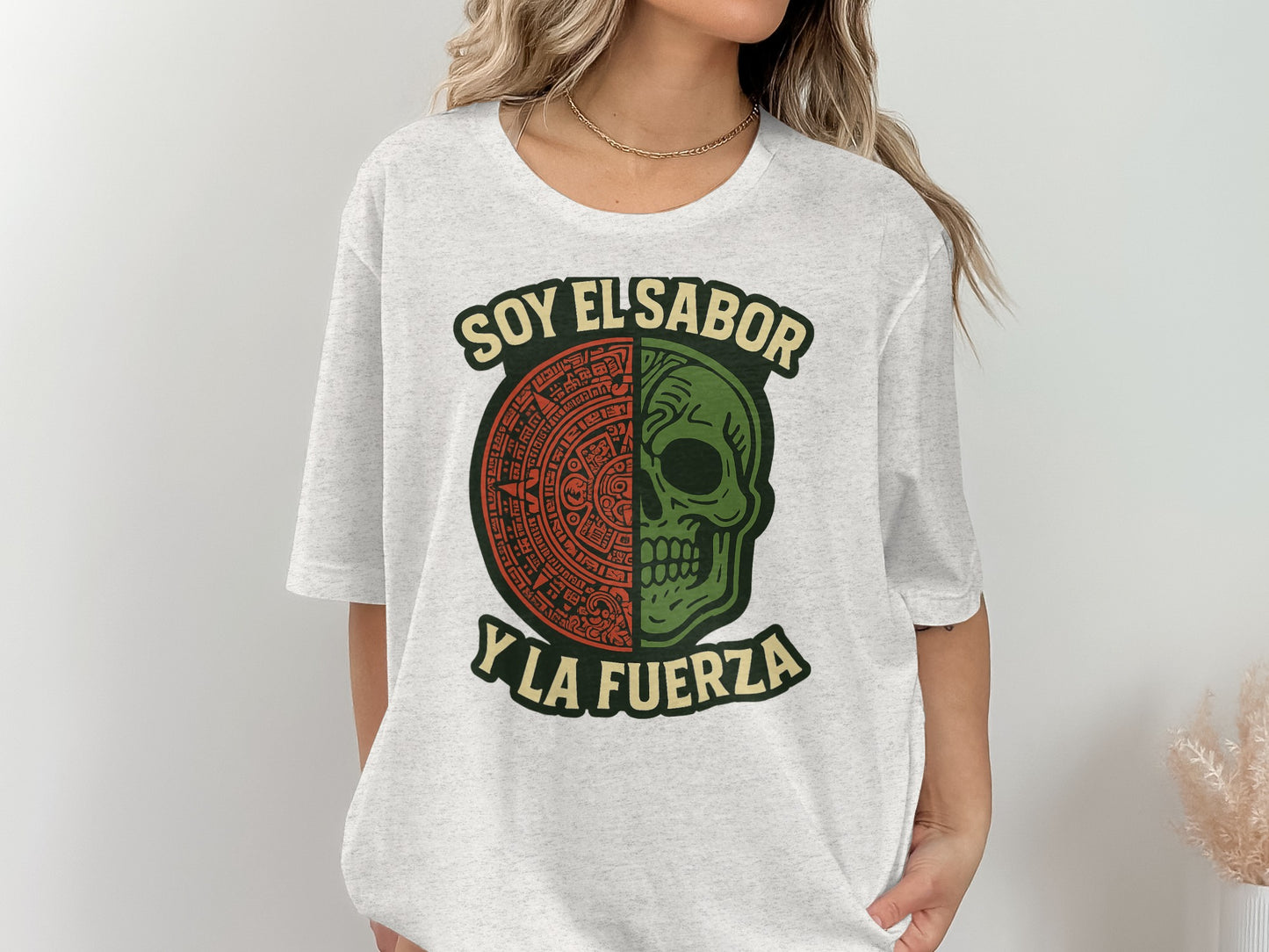 Soy El Sabor Y La Fuerza Skull Graphic Tee product