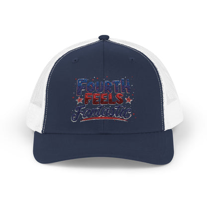 Fourth of July Celebration Snapback Cap - Patriotic Trucker Hat