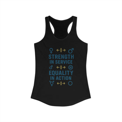 Strength in Service Equality in Action tank top