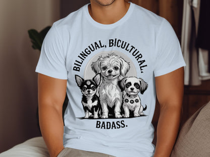 Bilingual Bicultural Badass Graphic Tee Shirt product