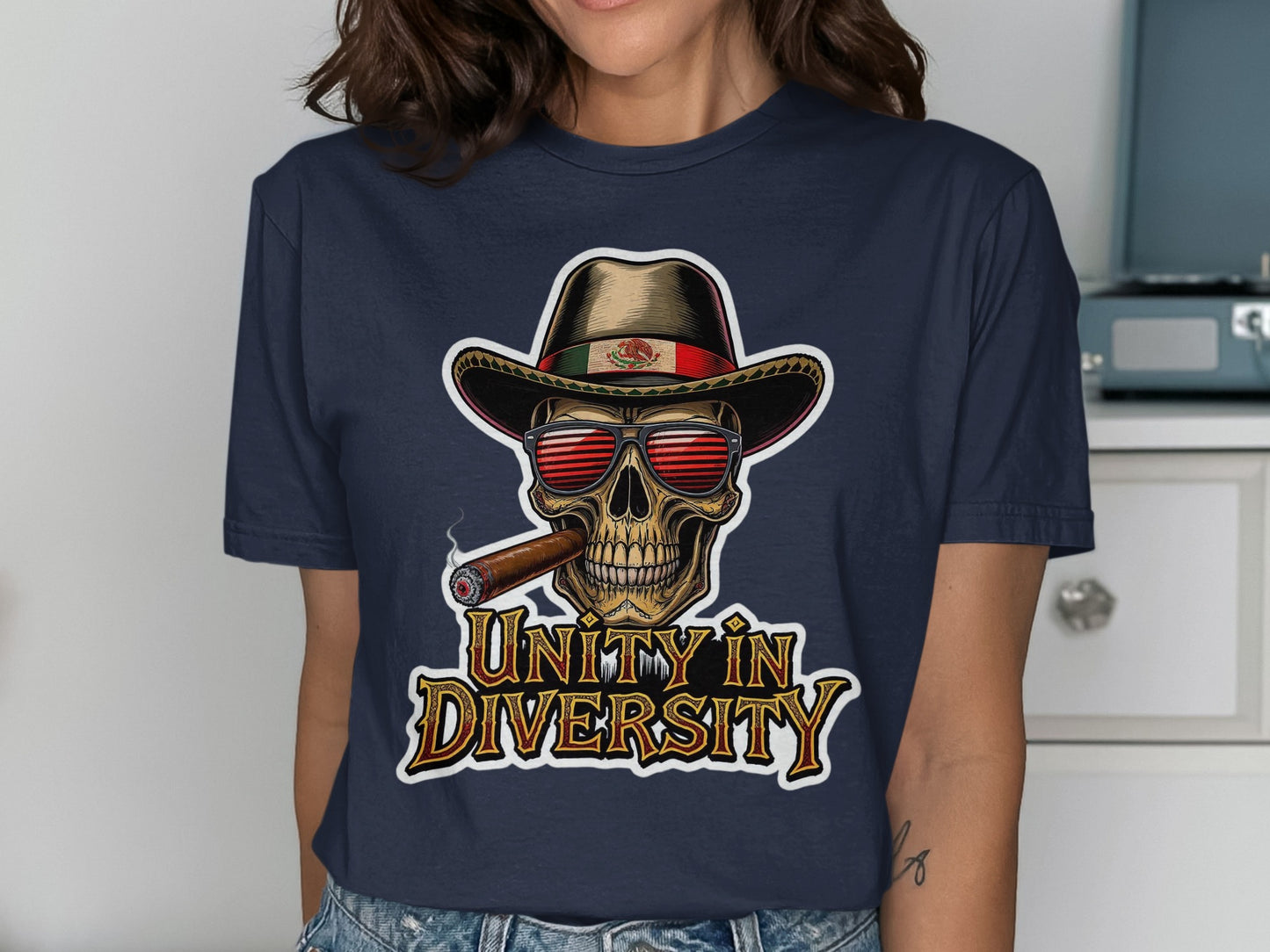 Unity in Diversity Skull Graphic T-Shirt product type