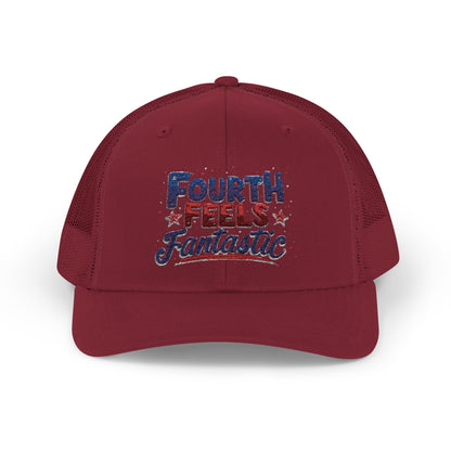 Fourth of July Celebration Snapback Cap - Patriotic Trucker Hat