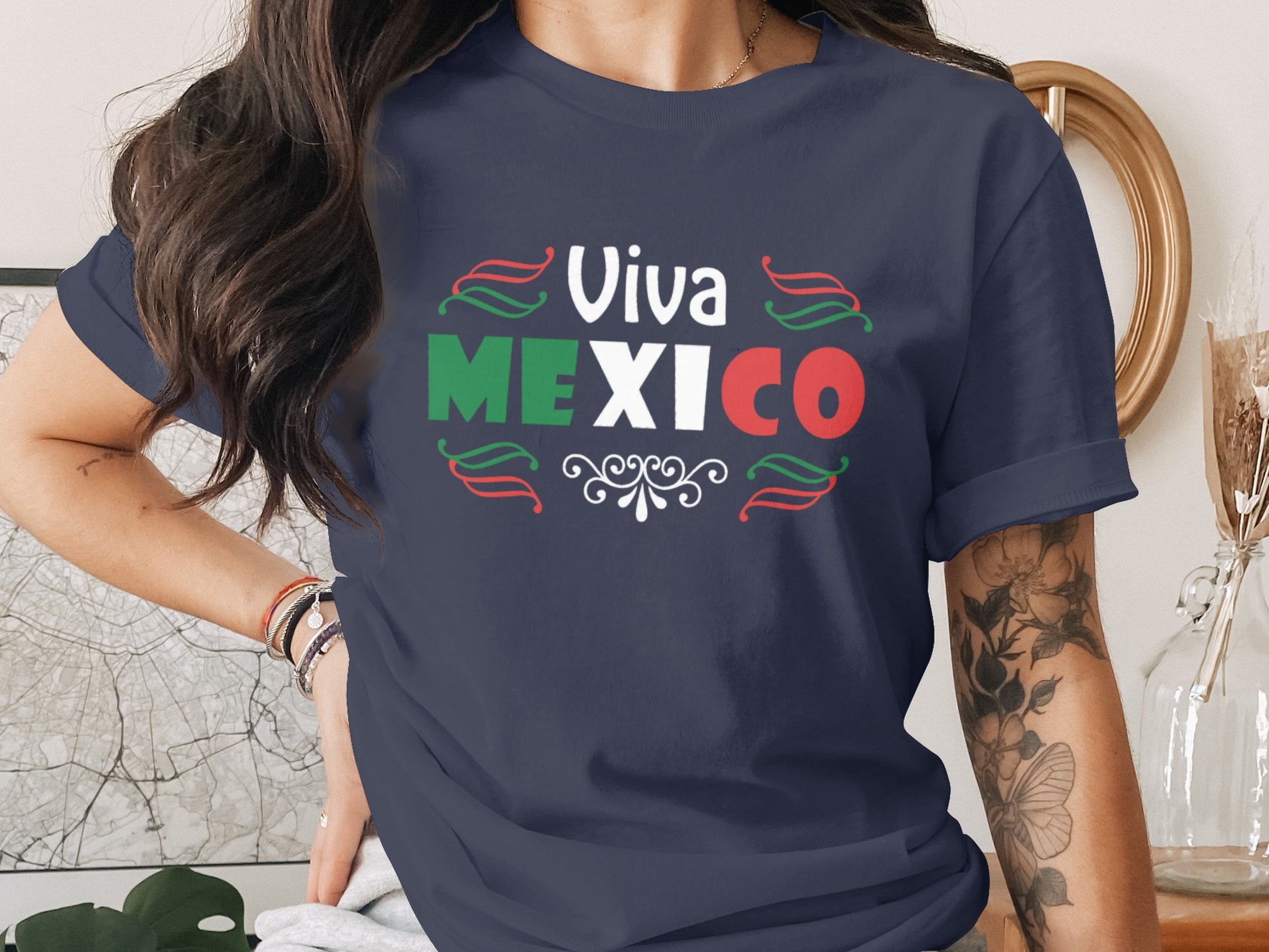 Viva Mexico Graphic Tee with Festive Design product type