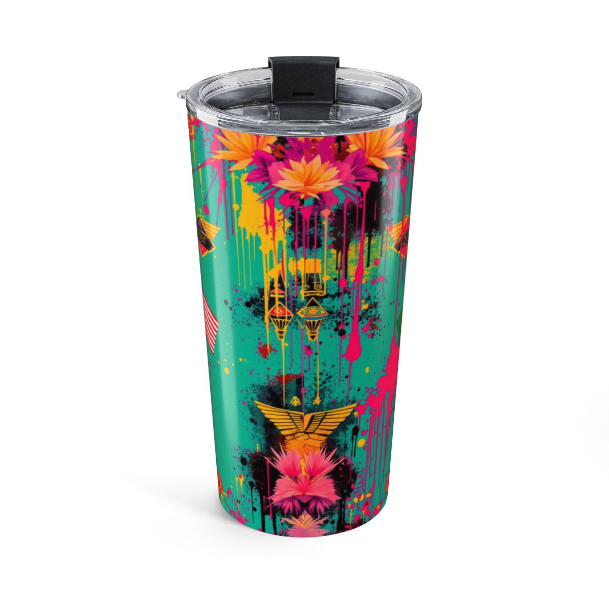 Vibrant Floral Patterns Colorful Insulated Tumbler