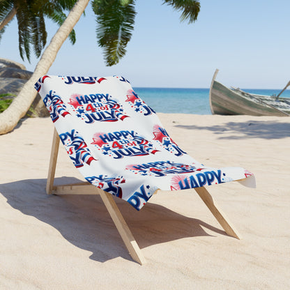 pride towel Patriotic Beach Towel - Happy 4th of July | Summer Pool Accessory, Outdoor Fun, Gift for Beach Lovers, Independence Day Decoration