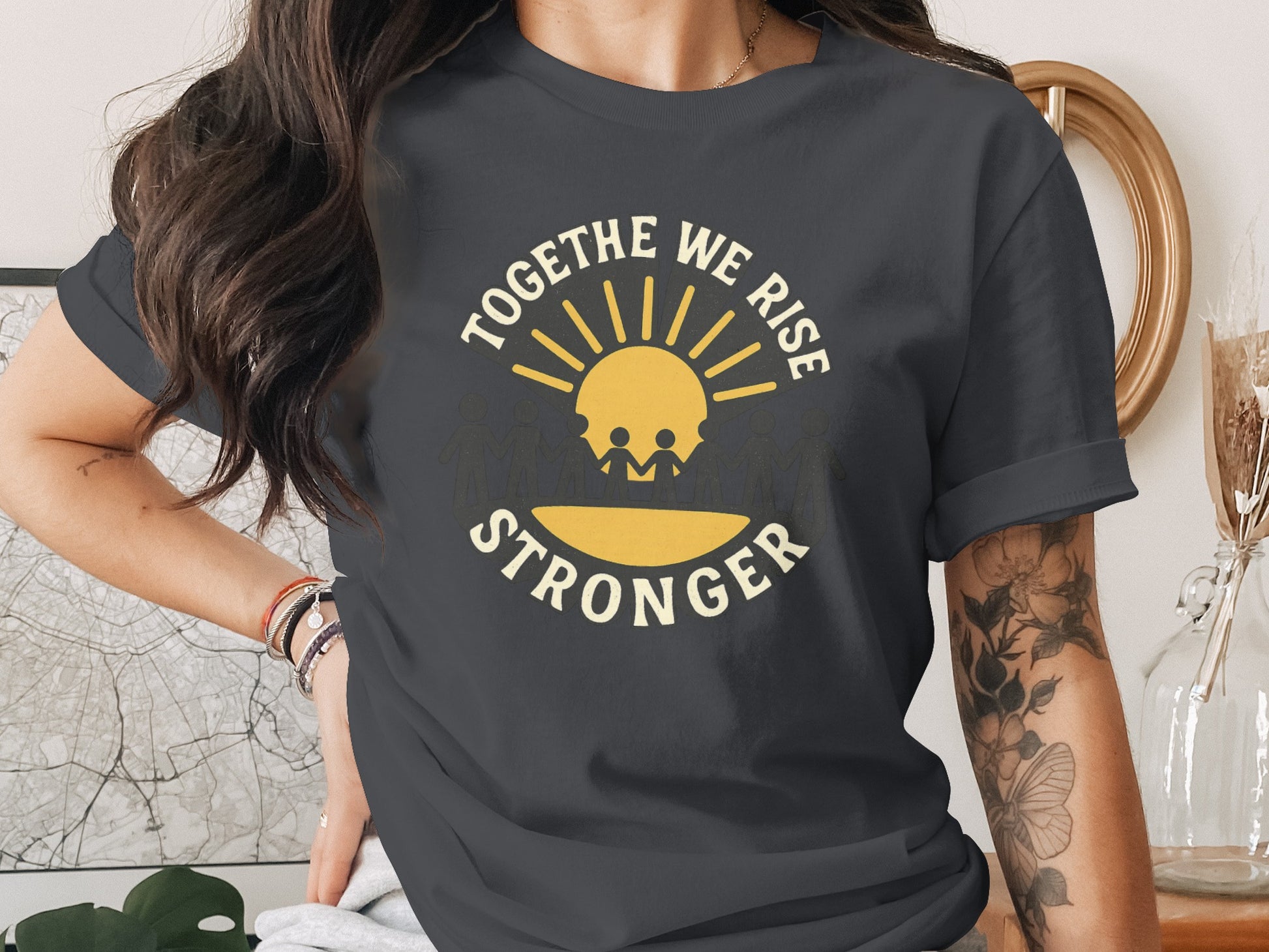 Together We Rise Stronger Printed Graphic Tee product